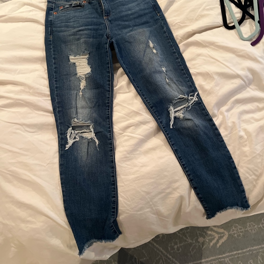 Gap Classic Blue Distressed Women's True Skinny Jeans